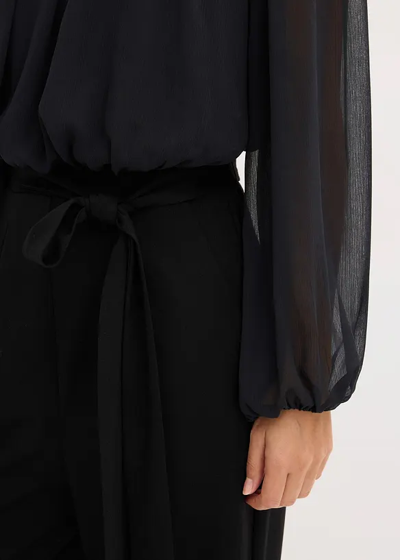 Tuta elegante con chiffon e glitter, bonprix