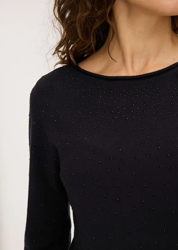 Maglione in filato fine di misto viscosa fluente, bonprix