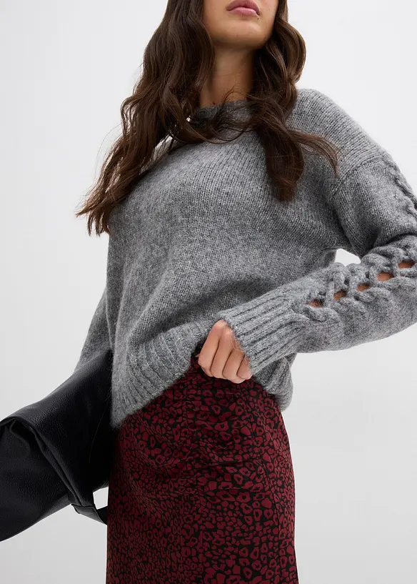 Gonna midi in viscosa fluente, bonprix