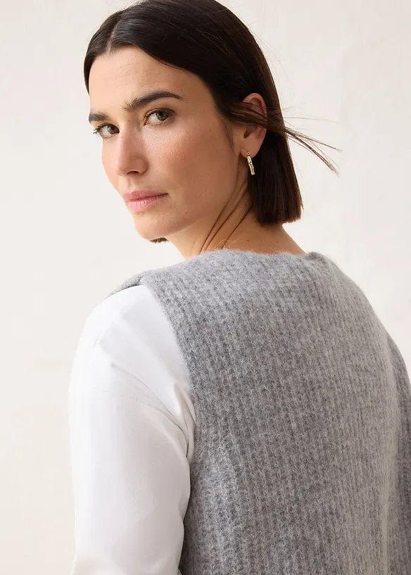 Gilet in filato grosso con lana d'alpaca, bonprix