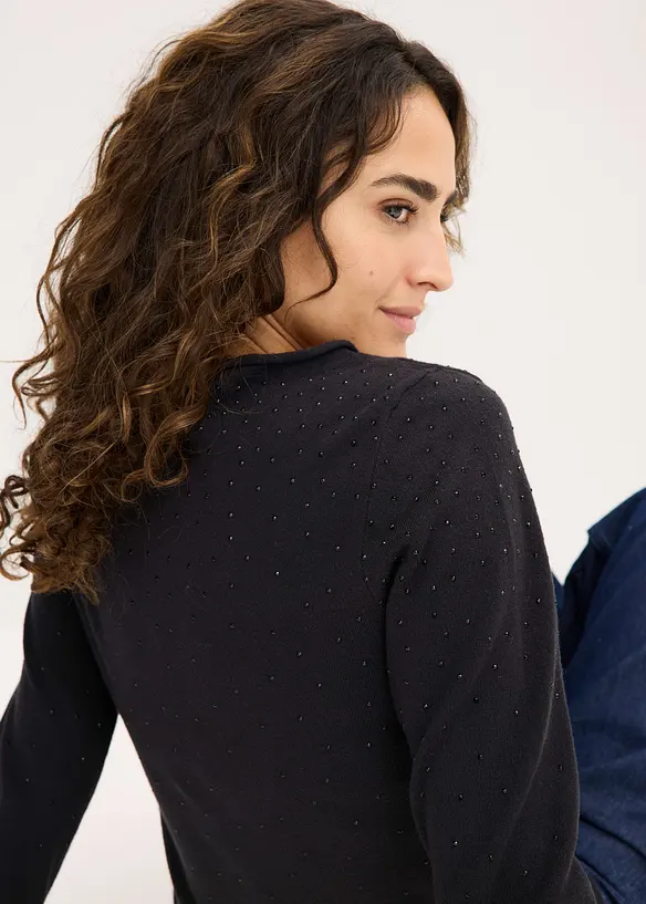 Maglione in filato fine di misto viscosa fluente, bonprix