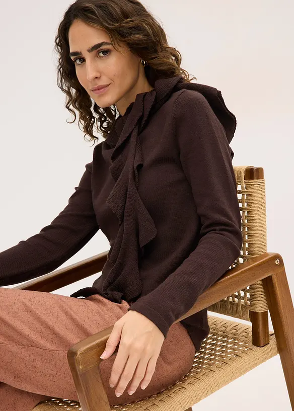 Maglione in filato fine di misto viscosa fluente, bonprix