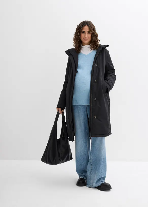Cappotto prémaman imbottito 3 in 1 con inserto babywearing, bonprix