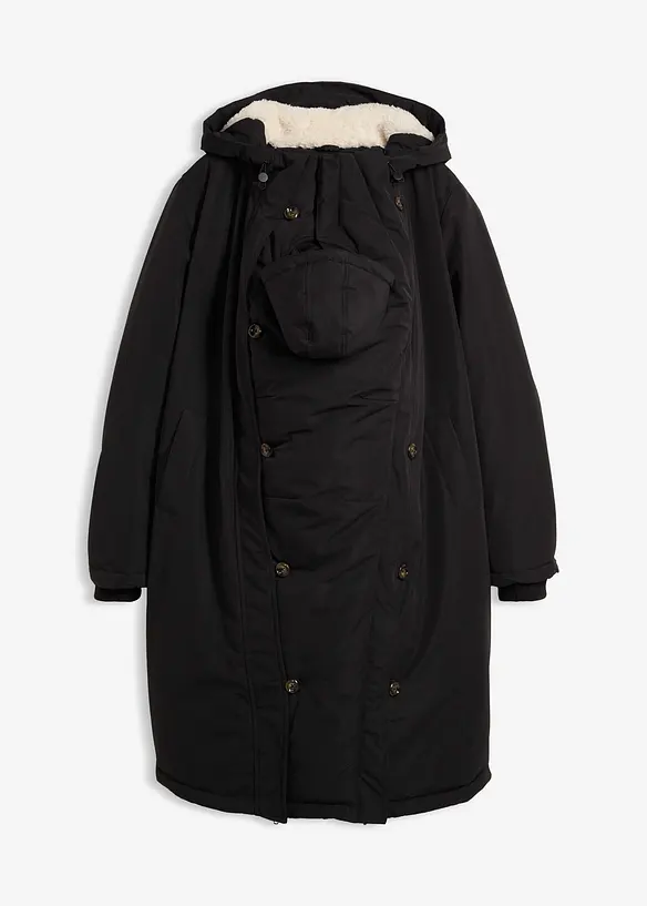 Cappotto prémaman imbottito 3 in 1 con inserto babywearing, bonprix