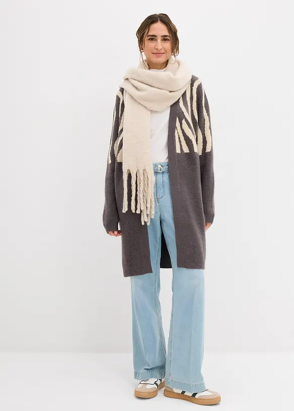 Maxi cardigan zebrato, bonprix