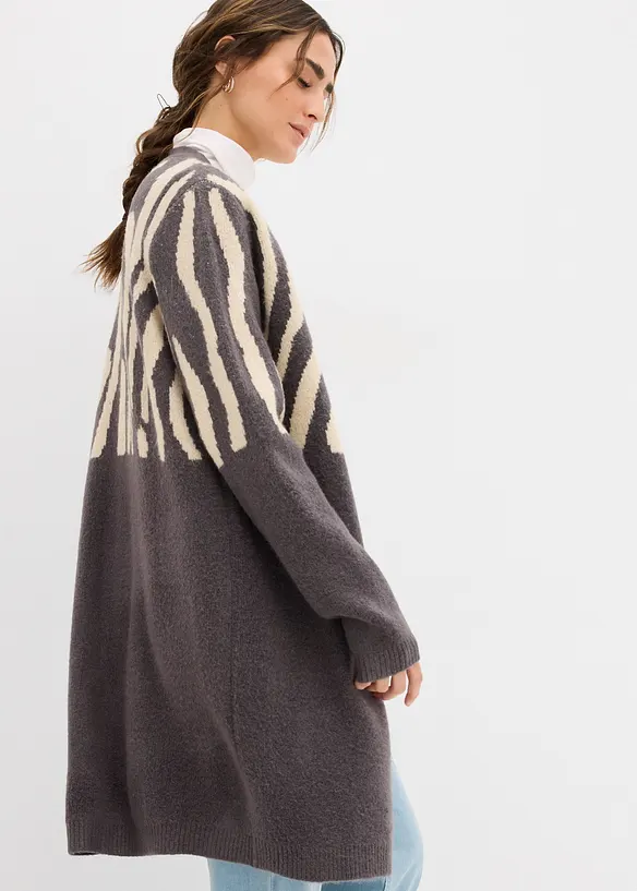 Maxi cardigan zebrato, bonprix