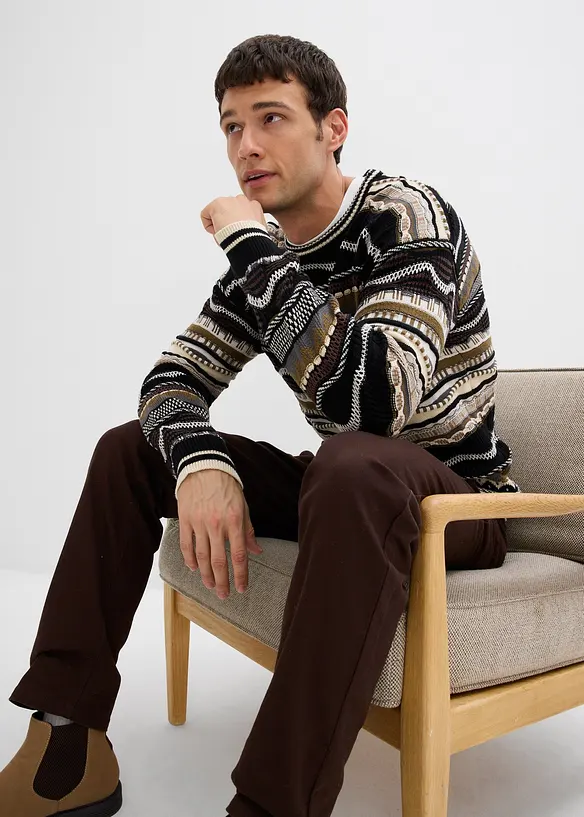 Maglione in  filato grosso di puro cotone, bonprix