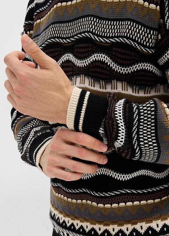 Maglione in  filato grosso di puro cotone, bonprix