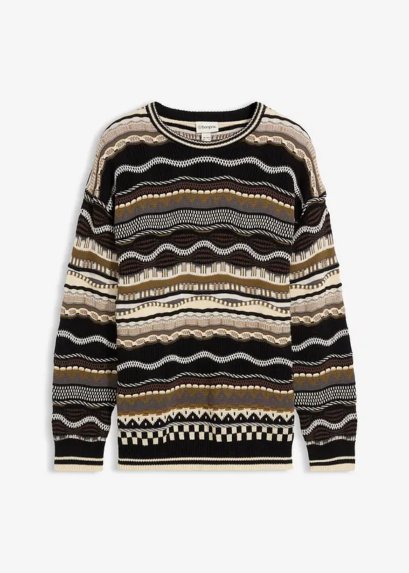 Maglione in  filato grosso di puro cotone, bonprix