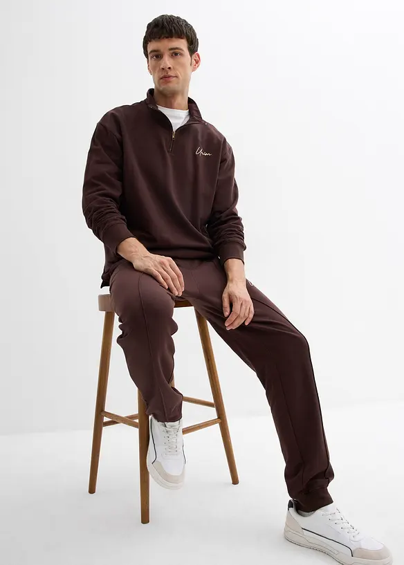 Tuta sportiva in puro cotone (set 2 pezzi), loose fit, bonprix