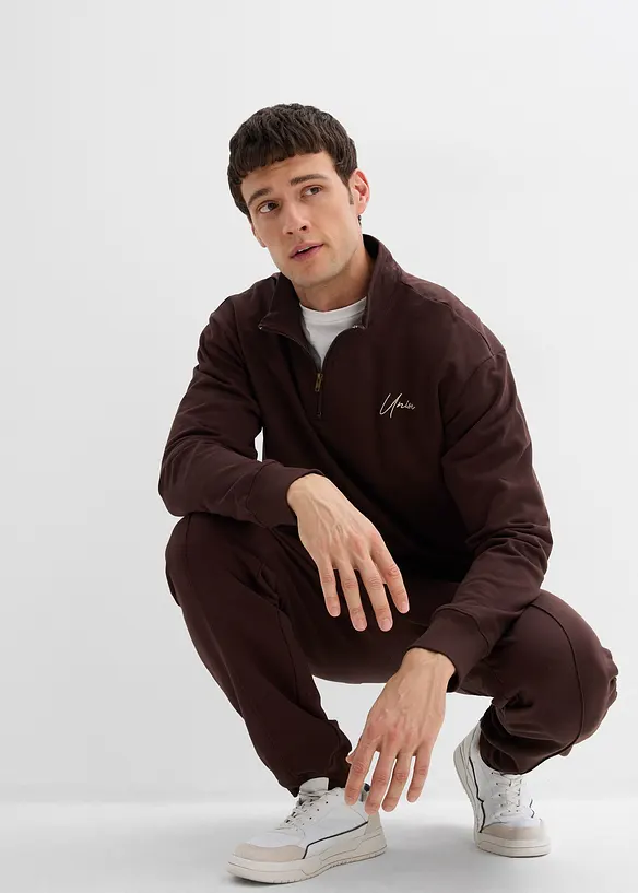 Tuta sportiva in puro cotone (set 2 pezzi), loose fit, bonprix