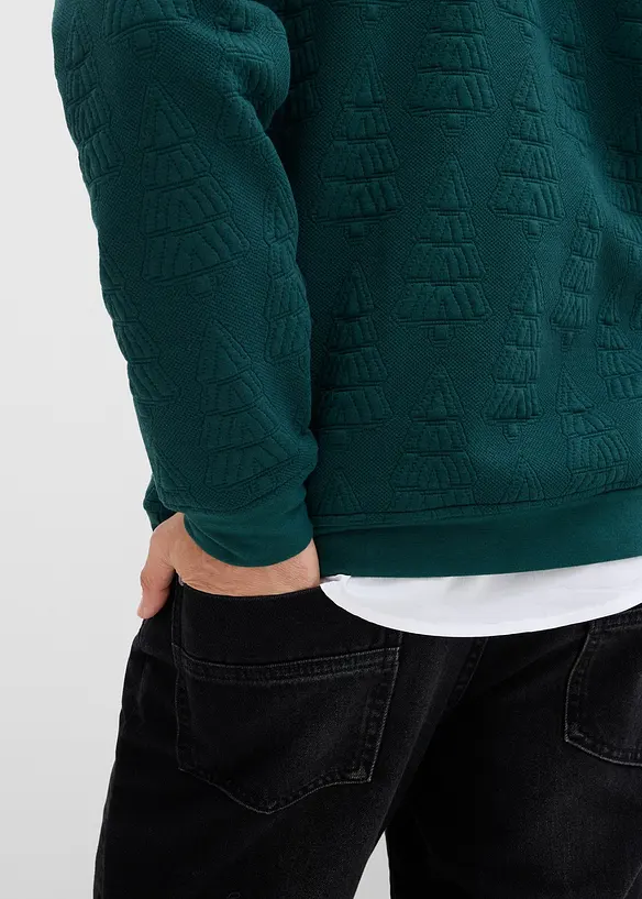 Felpa natalizia con abeti, bonprix