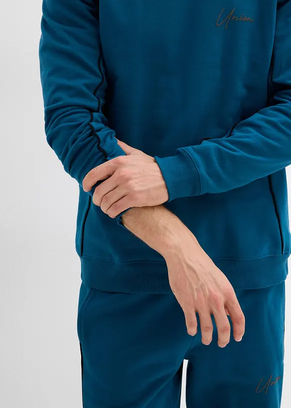 Felpa in puro cotone con dettagli a contrasto, bonprix