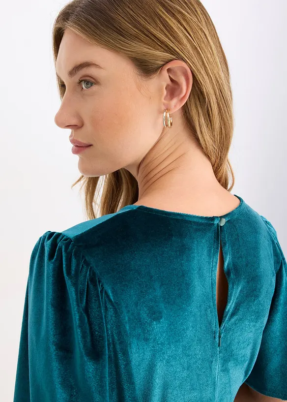 Abito midi in velluto morbido, bonprix