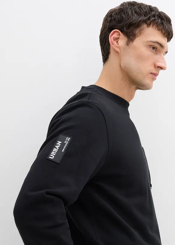 Felpa in cotone biologico con tasca al petto, bonprix