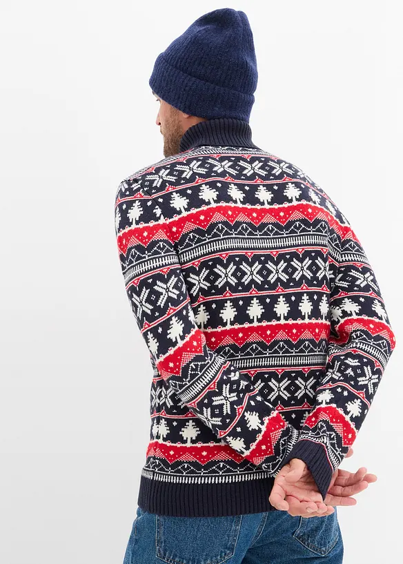 Maglione norvegese con collo alto, bonprix