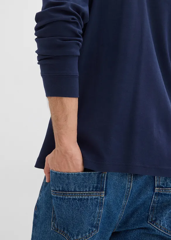 Polo a maniche lunghe in puro cotone biologico, bonprix