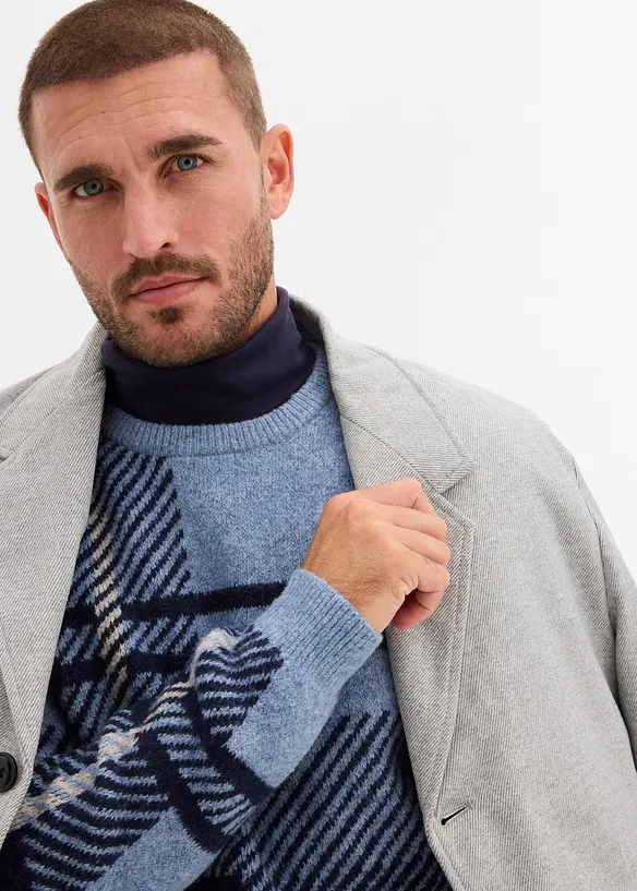 Maglione con motivo a quadri, bonprix