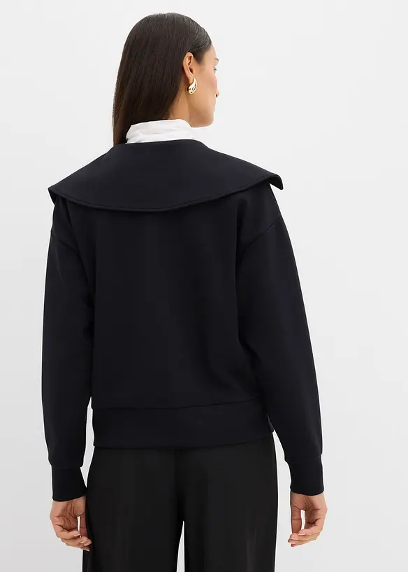 Felpa con collo molto ampio in misto viscosa, bonprix