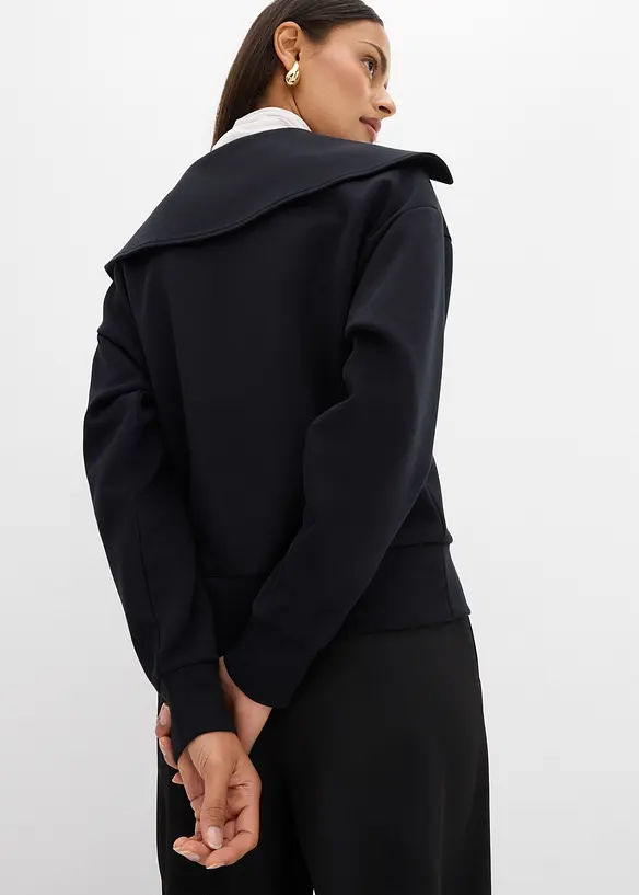 Felpa con collo molto ampio in misto viscosa, bonprix