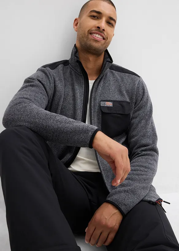 Giacca di pile lavorato a maglia, bonprix