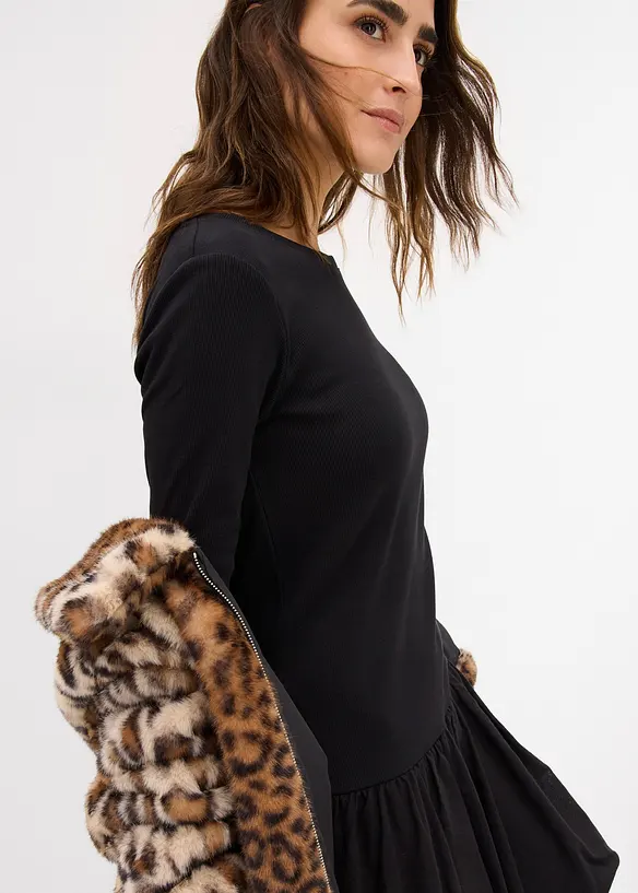 Abito in maglina con gonna a palloncino, bonprix