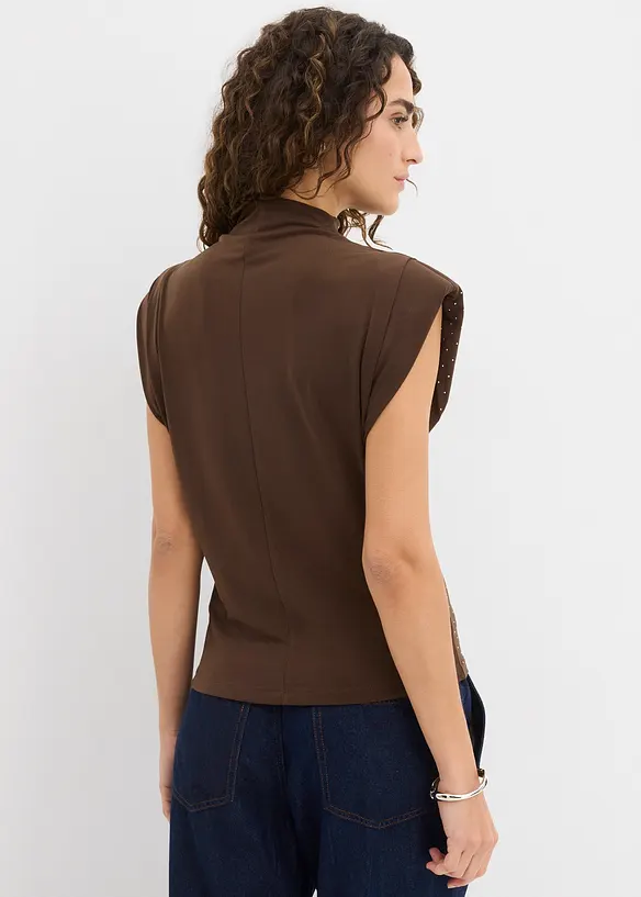 Top con strass, bonprix