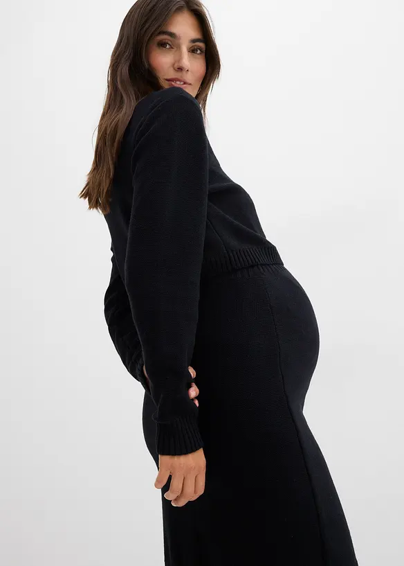 Completo prémaman con maglione e gonna in cotone biologico (set 2 pezzi), bonprix