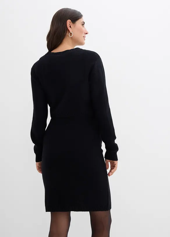 Completo prémaman con maglione e gonna in cotone biologico (set 2 pezzi), bonprix