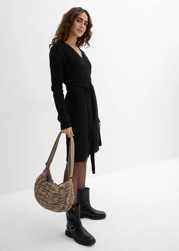 Abito di maglia prémaman a portafoglio, bonprix