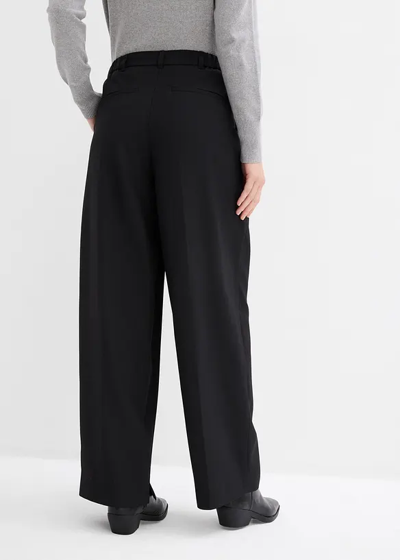 Pantaloni con pinces, girovita comodo e spacchetti, bonprix