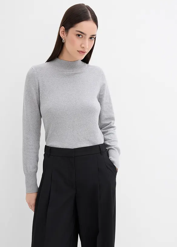 Pantaloni con pinces, girovita comodo e spacchetti, bonprix