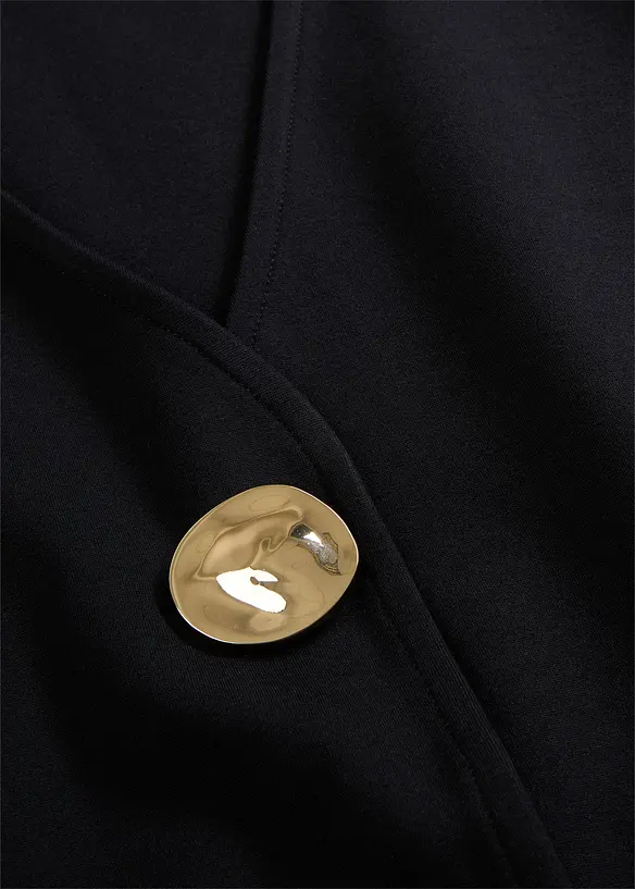 Gilet in morbido punto di Roma con bottone decorativo, bonprix