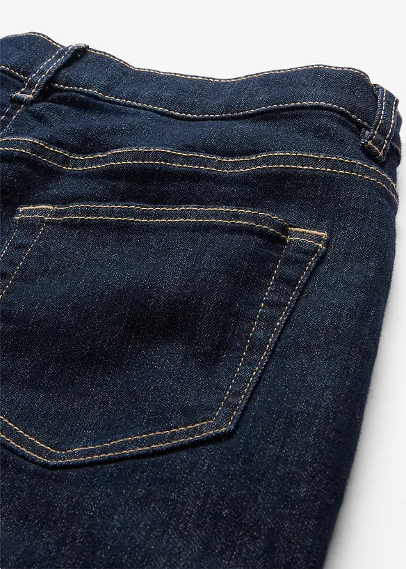 Jeans termici con fodera in jersey wide leg, vita media, bonprix