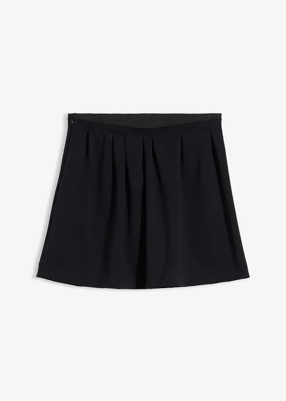 Gonna a pieghe in misto viscosa leggermente lucido, bonprix