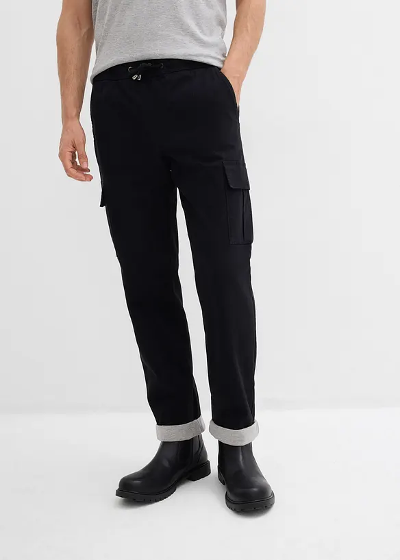 Pantaloni termici tapered con elastico in vita, relaxed fit, bonprix