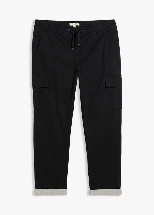 Pantaloni termici tapered con elastico in vita, relaxed fit, bonprix