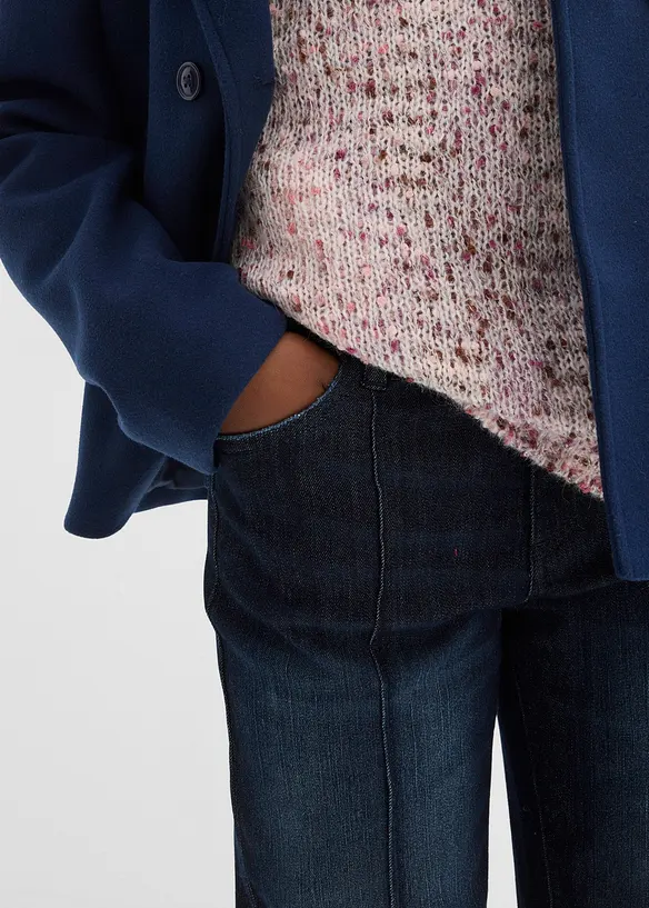 Jeans wide leg, vita media, bonprix