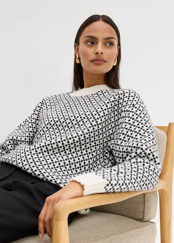 Maglione in filato fine con percentuale di lana, bonprix