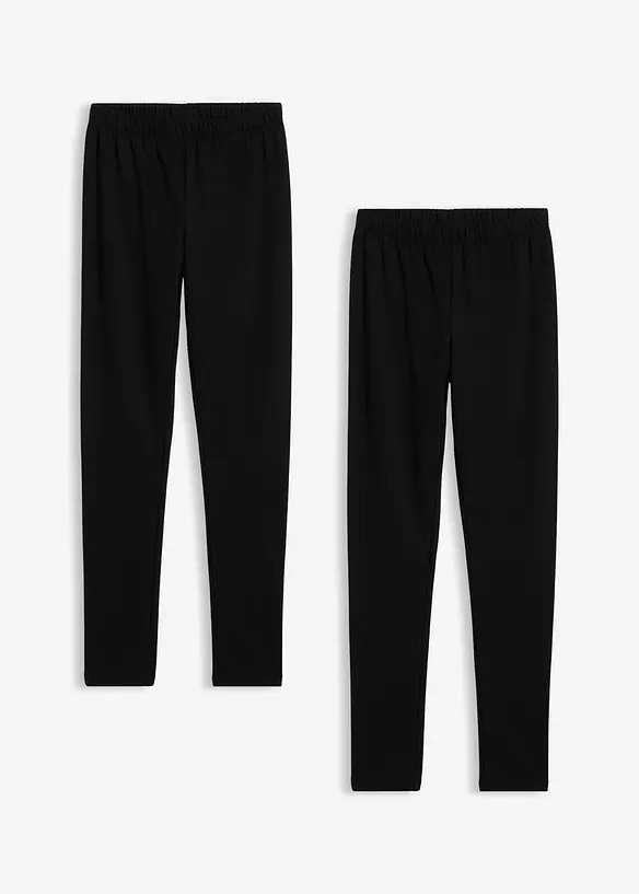 Leggings termici in misto cotone elasticizzato (pacco da 3), bonprix