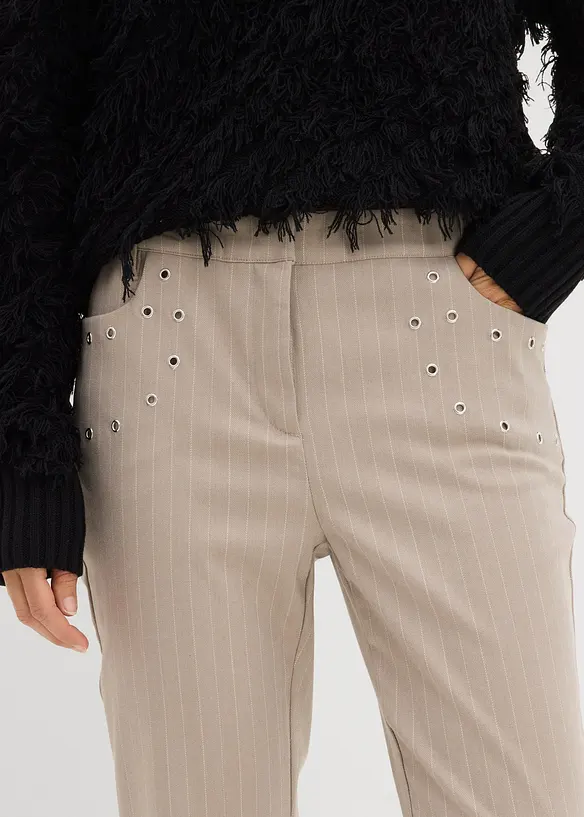 Pantaloni a zampa in misto viscosa fluente, bonprix