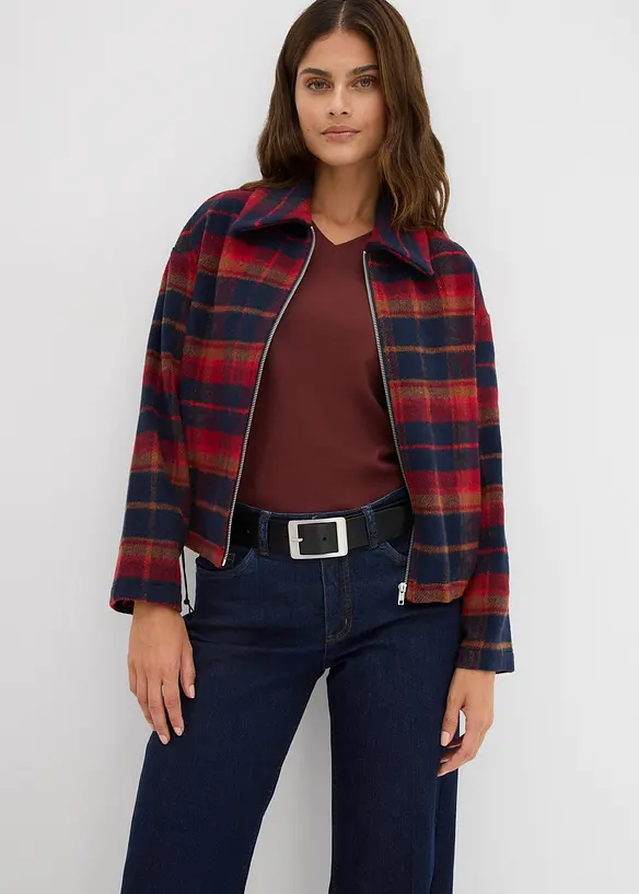 Jeans wide leg con cotone biologico, vita media, bonprix