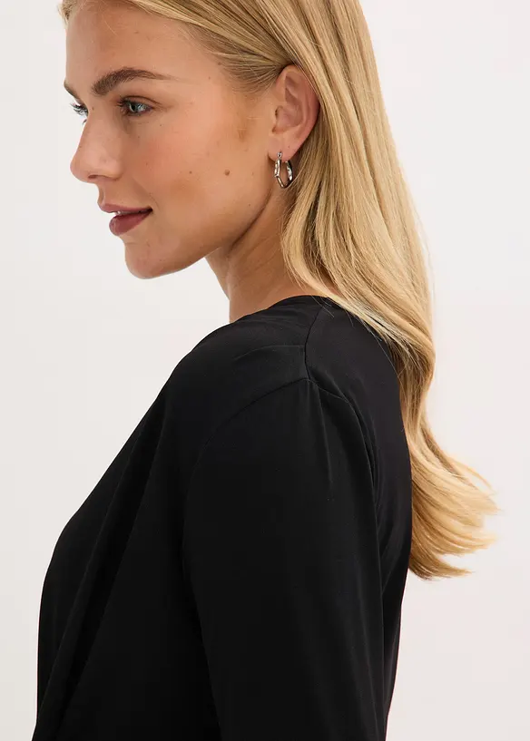 Maglia a maniche lunghe con scollatura profonda, bonprix