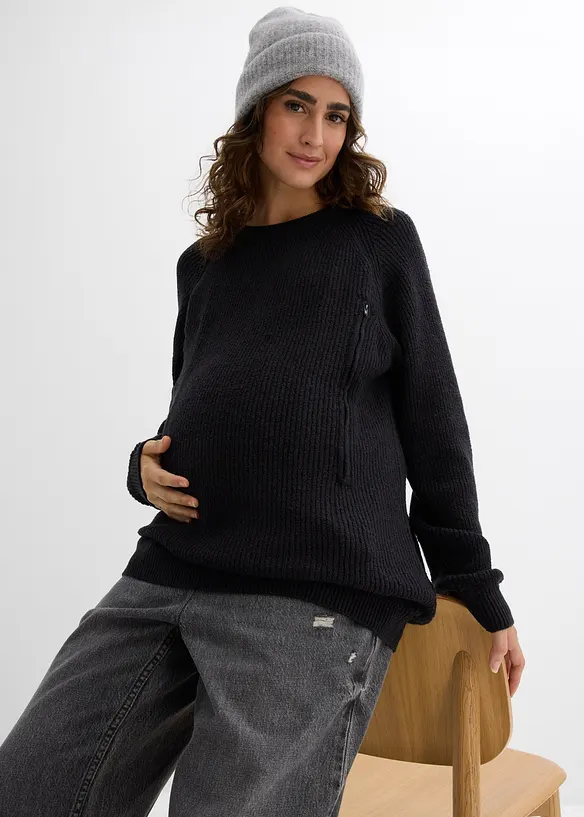 Maglione prémaman con funzione discreta per l'allattamento, bonprix