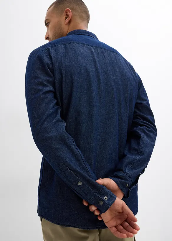 Camicia di jeans con fodera calda, bonprix