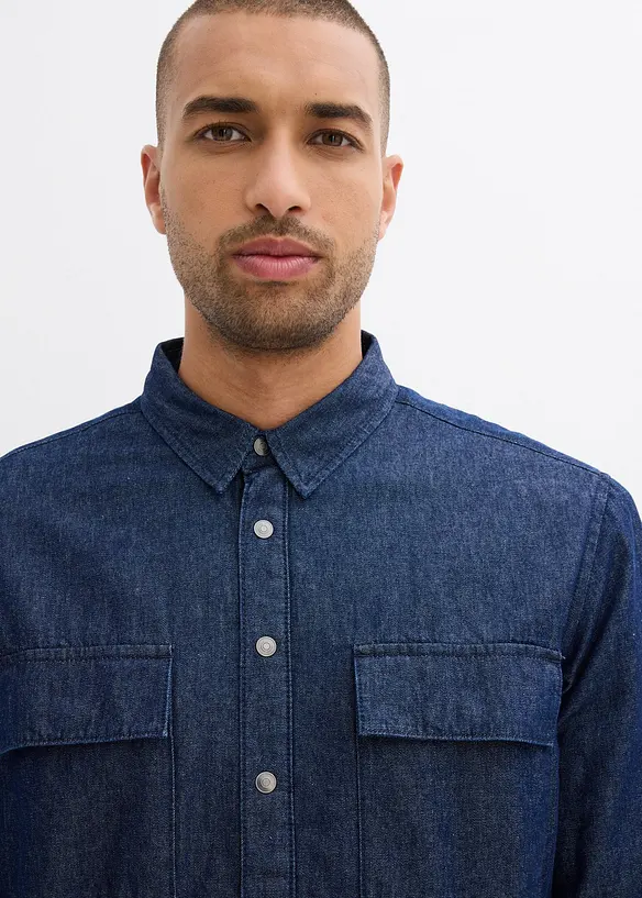 Camicia di jeans con fodera calda, bonprix