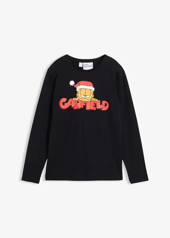 Maglia natalizia in puro cotone a maniche lunghe con Garfield, Garfield