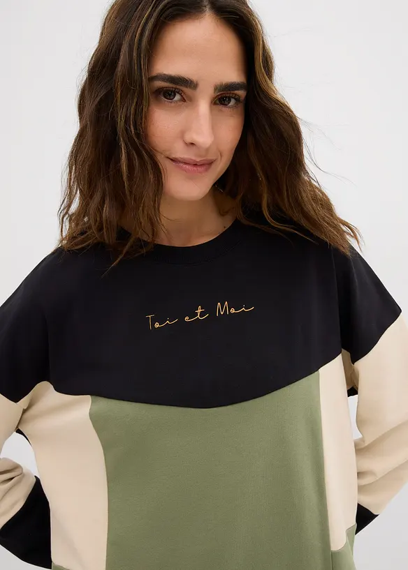 Abito in felpa di puro cotone, bonprix