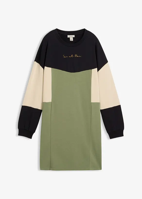 Abito in felpa di puro cotone, bonprix