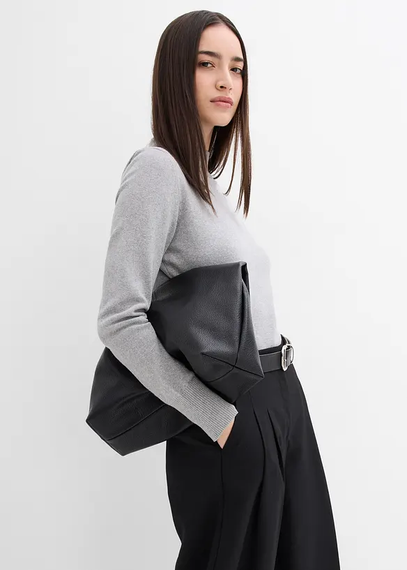 Pantaloni con pinces, girovita comodo e spacchetti, bonprix